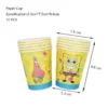 SpongeBob Birthday Party Decoration Aluminum Foil Balloon For Kid Event Supplies Disposable Tableware Banner Backdrop Gift