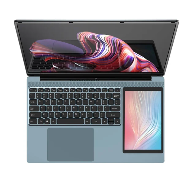15.6 Inch IPS + 7'' Touch Laptop Dual Screen Notebook Intel N100 Max 32G DDR4 M.2 2T SSD Slim Office PC Computer