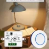 433MHz Wireless Remote Control Light Switch 10A 100-240V Relay Controller Mini Round Button Wall Panel Switch For Lighting Led