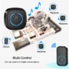 S2c4dbc9b316e4e7f800f1747a189334dr.webp Wireless Doorbell IP44 Waterproof Smart Home Welcome Door Bell 300M Range 60Songs Intelligent Home Chime Bell Kit US/EU Plug