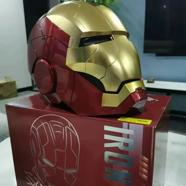 New Marvel Electric Iron Man 1:1 Mk50 Mk5 Helmet Voice Control Eyes With Light Model Toys Adult Technology Wearable Xmas Gift