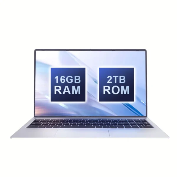 Original Slim Laptop 15.6" 16GB RAM 2TB SSD Intel N3700 Gaming PC 1920*1080 Display Office Study Computer PC Windows 11 Pro