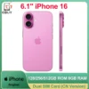 100% Original iPhone 16 Dual SIM 6.1" 5G Smartphone Face ID 128/256/512GB ROM 8GB RAM A18 Unlocked Mobile Cellphone