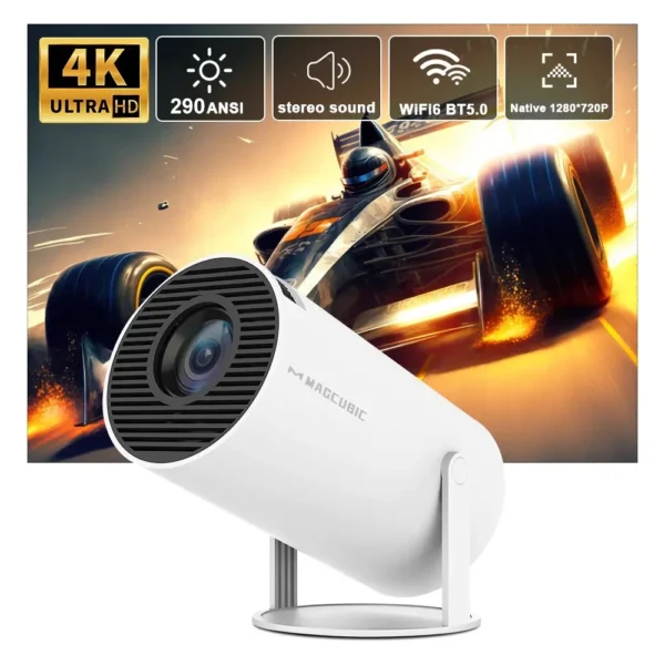 Magcubic Projector HY300 Pro 4K Android 11 Dual Wifi6 290ANSI BT5.0 1080P 1280*720P Home Cinema Outdoor Projetor