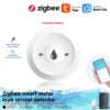 Tuya ZigBee Smart Water Sensor Leak Detector Flood Water Leakage Security Alarm Smart Life Control Works With Zigbee Gateway Z2M
