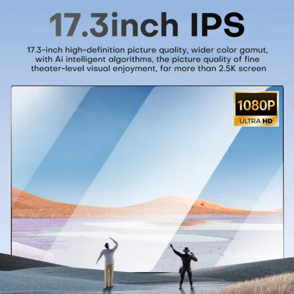 17.3" Gaming Laptop Computer PC Windows 11 Pro Intel Celeron N5095 Laptops Discrete Graphics 16GB DDR4 1TB SSD Notebook PC Gamer