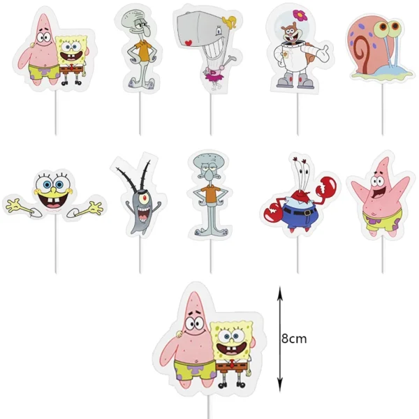 SpongeBob Birthday Party Decoration Aluminum Foil Balloon For Kid Event Supplies Disposable Tableware Banner Backdrop Gift