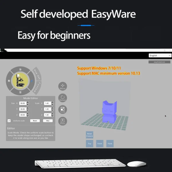 S399b0c043d4d44f3b9f3eafd52b84b2cZ.webp FDM Frequency Division Multiplexing 3D Printer High Accuracy Fast Heating Compact 3D Printing Machine 100x100x100mm