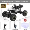 RC Off Road Cars 1:12/16 4WD 20KM/H High-Speed Remote Control Car 2.4G with LED Lights Monster Truck Ideal Outdoor Vehicle Gifts