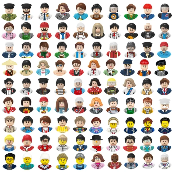 City Characters Building Blocks Mini Dolls Statues Police Firefighter Doctor Engineer Building Blocks Holiday gifts for kids