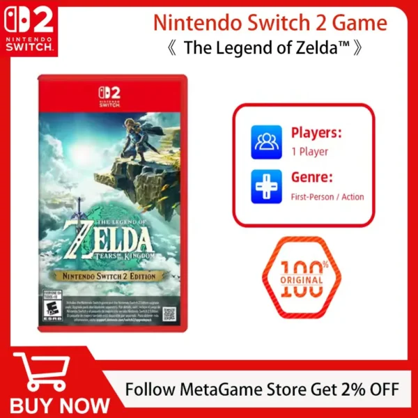 Nintendo Switch 2 Edition The Legend of Zelda™ Tears of the Kingdom Nintendo Physical Game Card for Switch 2