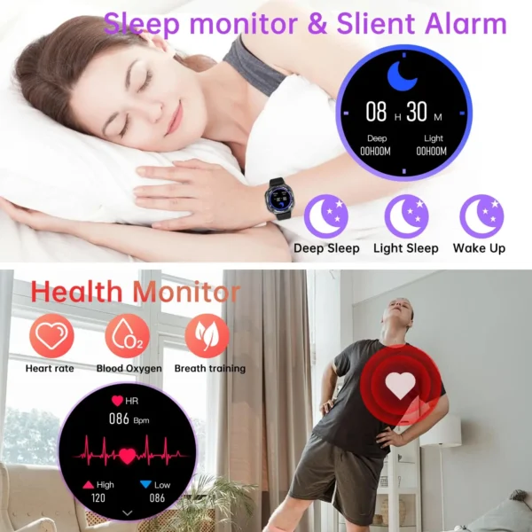 New Watch 7 Ultra Smart Watch Heart Rate Blood Oxygen Monitoring GPS bloodVoice Call IPX8 Built In Mini Games Smartwatch 2025
