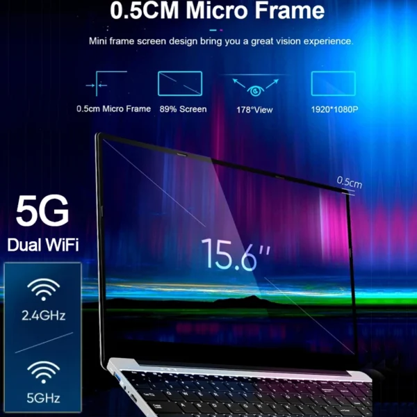 15.6 Inch Ultrabook - AMD Ryzen 7 4800U, 32GB RAM, 2TB SSD, 5G, Bluetooth, Windows 11 Pro Gaming Laptop (Metal)