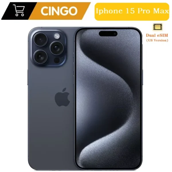 iPhone 15 Pro Max Original Dual eSIM 6.7" Genuine LTPO Super Retina XDR OLED Face ID NFC A17Pro 8GB 256/512GB 5G Mobile Phone