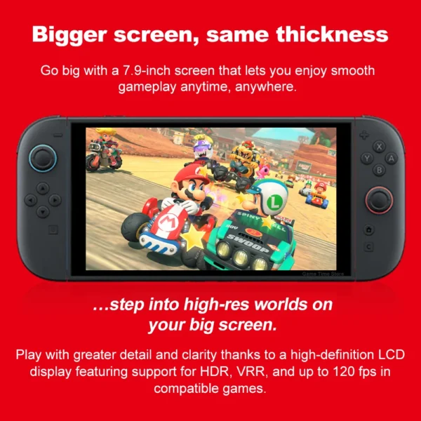 Nintendo Switcht 2 Consola de Video Juegos Games Console 256GB with 4K Resolution 7.9'1080p Vivid Screen HDR 120fps New GameChat