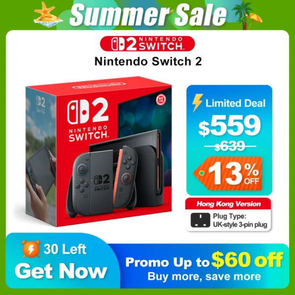 Nintendo Switcht 2 Consola de Video Juegos Games Console 256GB with 4K Resolution 7.9'1080p Vivid Screen HDR 120fps New GameChat