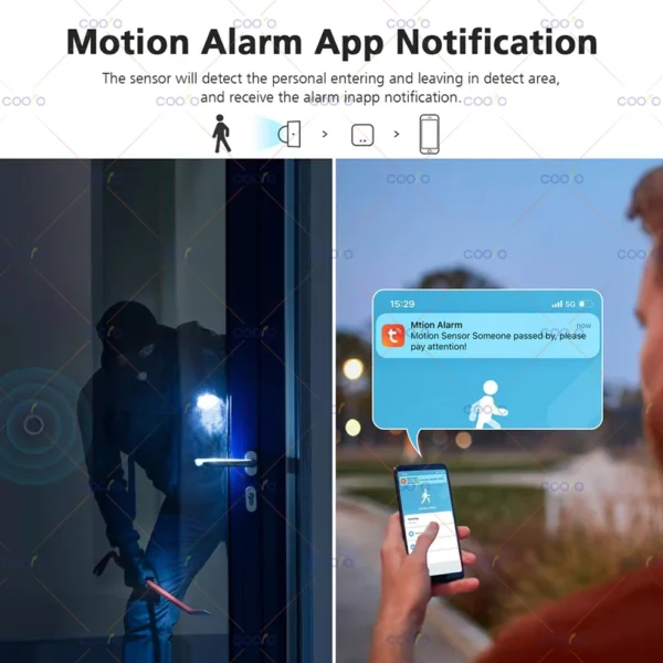 Tuya 2 in 1 Zigbee Mini PIR Motion Detector + Bright Lux Light Passive Infrared Security Burglar Alarm Sensor App Remote Control