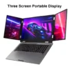S43df91f82dff4b9f8ed4a617380d61d5u.webp NEW Triple Screen Gaming Laptop 16+10.5+10.5 inch Intel Core i7 1260P 64GB RAM 2TB Business Computer RJ45 fingerprint+face