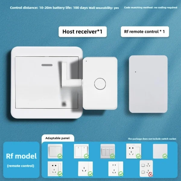 Wiring-Free Wireless Remote Control Turn Off/on Tool Automatic Button Pusher Lazy Remote Control Light Off Switchs Button