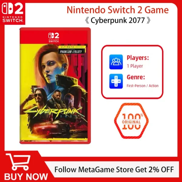 Nintendo Switch 2 Cyberpunk 2077 Ultimate Edition Games Deals 100% Official Physical Game Card Action Genre Game for Switch 2