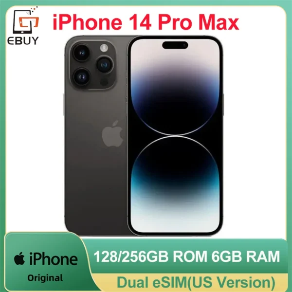 Original Apple iPhone 14 Pro Max 6.7" Face ID 128/256GB ROM 6GB RAM A16 48MP Retina OLED Unlocked 14 pro max Dual eSIM CellPhone