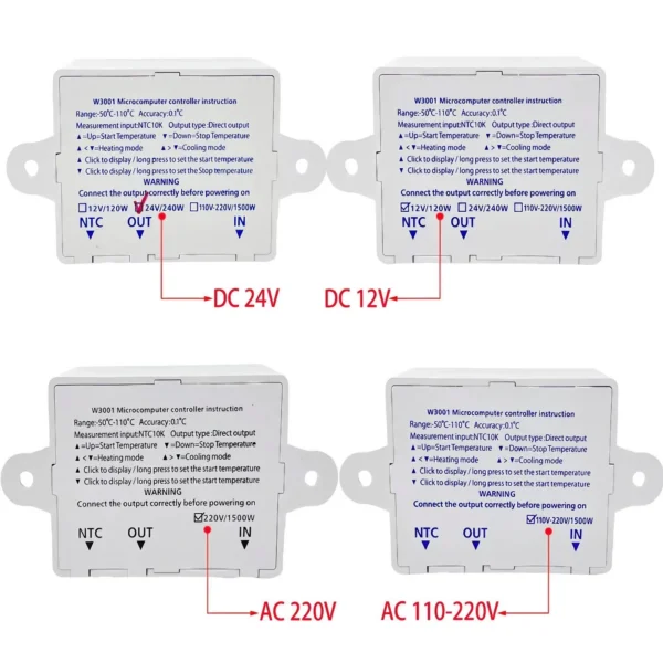 S45a166d19ef446d29cc3a2bf9e25964az.webp STONEGO 1PC Microcomputer Digital Temperature Controller Digital Display Thermostat Control Switch