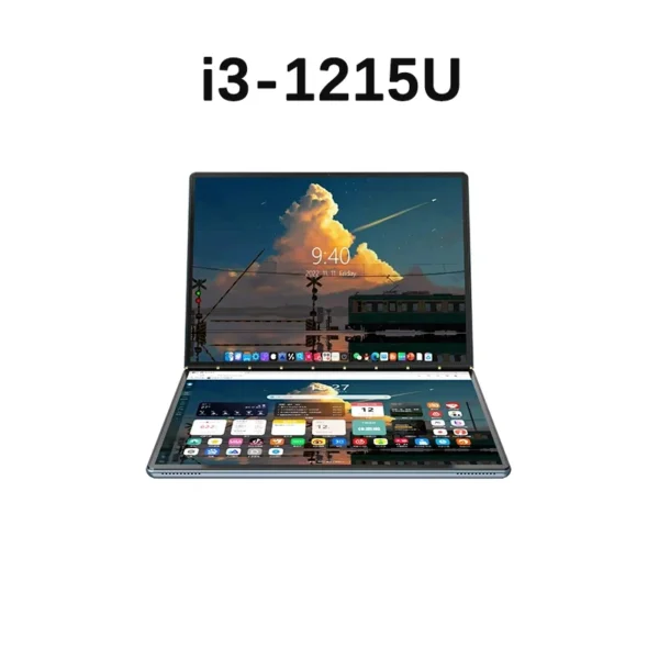 Dual Screen Laptop 10.9*2 Inch Touch Screen Notebook Intel i3 1215U N100 WIFI6 2 in 1 Laptop Tablet Portable Business Computer