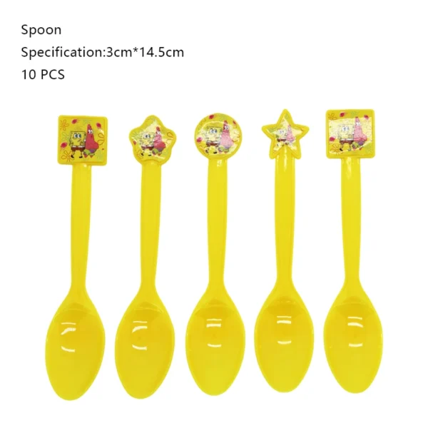 SpongeBob Birthday Party Decoration Aluminum Foil Balloon For Kid Event Supplies Disposable Tableware Banner Backdrop Gift