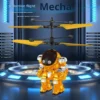 KBDFA Intelligent Sensing Aircraft Mech Warrior Flying Robot Luminescent Suspension Gesture Sensing Flying Ball Kids Toys Gifts