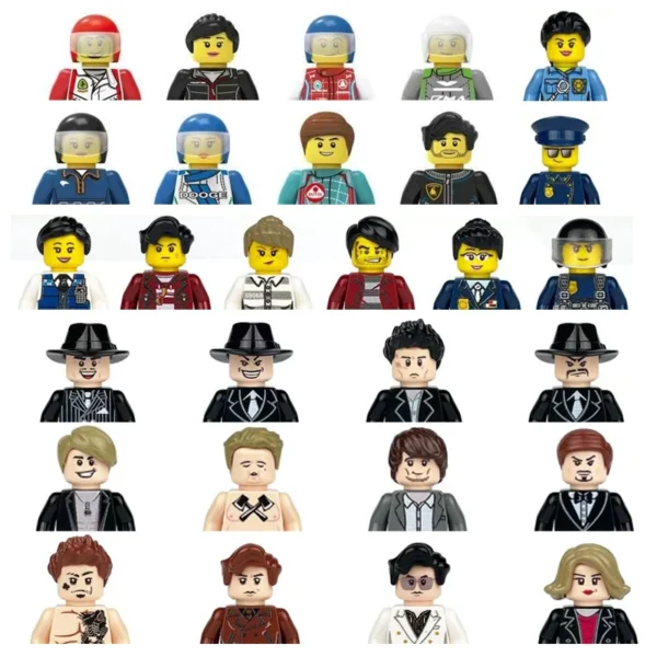City Characters Building Blocks Mini Dolls Statues Police Firefighter Doctor Engineer Building Blocks Holiday gifts for kids