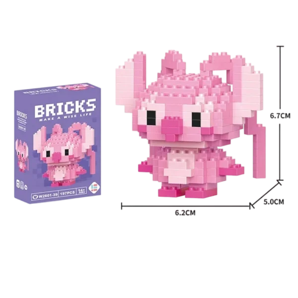 Disney LiLo Stitch Toys Building Blocks Pokeman Pikechu lega Anime Cartoon Character Model Building Blocks Toy for children Gift