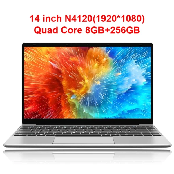 TOPOSH 14" FHD Laptop 8G DDR4 256G SSD Quad Core Intel N4120 Windows 11 Office Notebook Computer Portable N4020 Learing Netbook