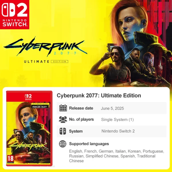 Nintendo Switch 2 Games Juegos de Nintendo Swicht 2 New Games Collection Mario Kart World Donkey Kong Bananza Cyberpunk 2077