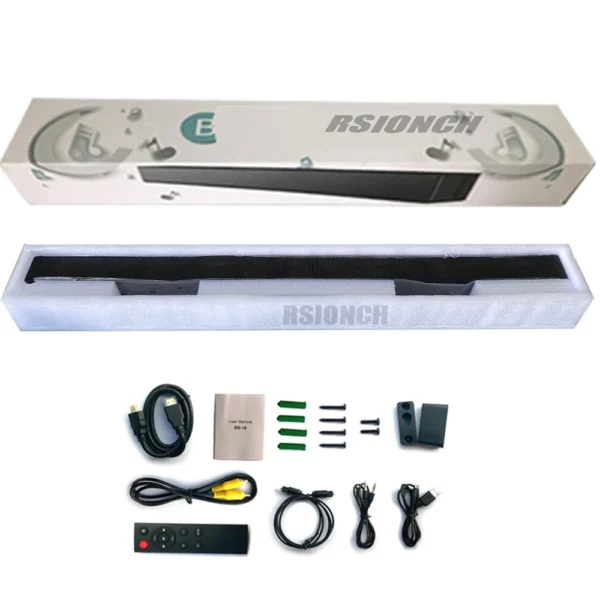 Rsionch Home Theater TV Speakers Wall-mount Speaker Wireless Soundbar FM Radio TV Optical Speaker for TVs Smartphone USB input