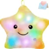 34CM Creative Toy Luminous Pillow Soft Stuffed Plush Glowing Colorful Stars Cushion Led Light Toys Gift For Kids Children Girls