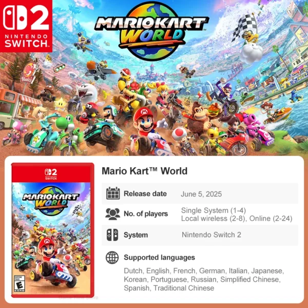 Nintendo Switch 2 Games Juegos de Nintendo Swicht 2 New Games Collection Mario Kart World Donkey Kong Bananza Cyberpunk 2077