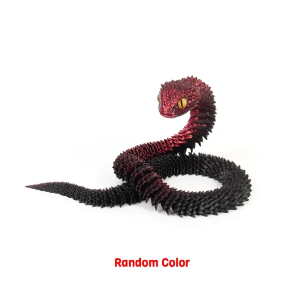 3D Printed Snake Movable Joint Fidget Toy Figurine Simulation Snake Office Desktop Ornament Gifts Crafts Figurines Miniatures