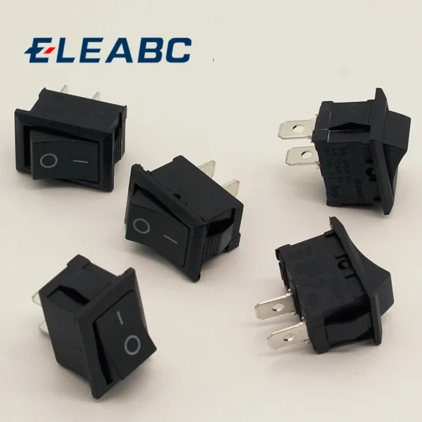 S50f00d7ef52c400e8d81f9b08fe18307n.webp 5Pcs/Lot Black Push Button Mini Switch 6A-10A 110V 250V KCD1 2Pin Snap-in On/Off Rocker Switch 5PCS/Lot 21MM*15MM BLACK