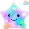 34CM Creative Toy Luminous Pillow Soft Stuffed Plush Glowing Colorful Stars Cushion Led Light Toys Gift For Kids Children Girls