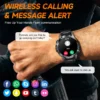 For Android ios New AMOLED Smart Watch Men with Flashlight Sports Waterproof Fitness Tracker Bluetooth Call Smartwatch Man+Box