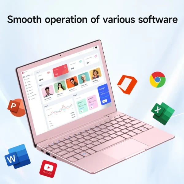 TOPOSH 10.1-inch mini laptop, Windows 11 system, Intel  CPU, 12GRAM+256SSD hard drive,ntel J4105 small computer portable netbook