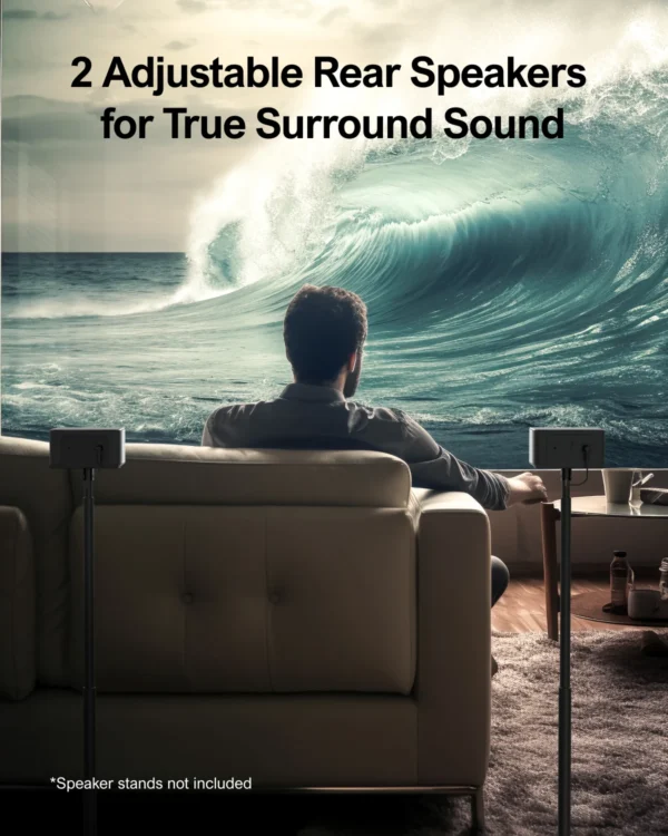 ULTIMEA 320W 5.1 Soundbar with Wireless Subwoofer & 2 Surround Speakers, 3D Surround Sound System Home Theater, APP Control