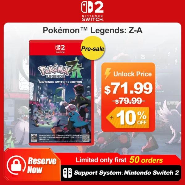 Nintendo Switch 2 Pokemon Legends Z-A Juegos Games Deals 100% Official Physical Game Card RPG Pokemon Game for Nintendo Switch 2