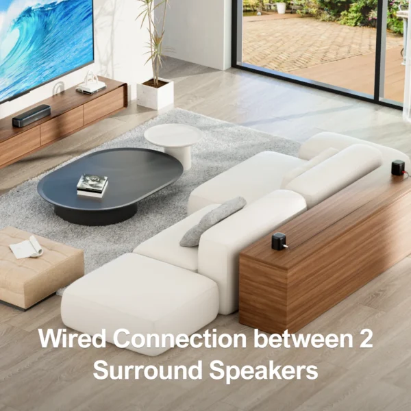 S57e09045048a4f15b5613bc622366adbZ.webp ULTIMEA 5.1ch Soundbar with Subwoofer & Surround Speakers, 250W Virtual Surround Home Theater System for TV, APP Control