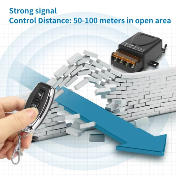 RF 433Mhz Wireless Remote Control Switch 12V 24V 48V 72V 110V 220V 30A Relay Receiver for Water Pump Motor LED Light Door Access