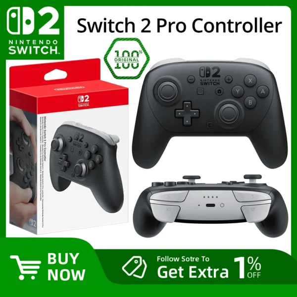 S58d345177c3d47cbbabbc15cabeeb495d.webp New Nintendo Switch 2 Pro Controller with One Click Wake-Up NFC Original Sale Game Controller for Nintendo Switch 2 Pro