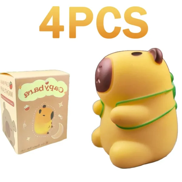 S599ca94877f74acd9e4296e4eca3871d2.webp 2025 New Hot selling cute cartoon Capybara night light, cute style light, soft and glowing bedside companion, children's gift