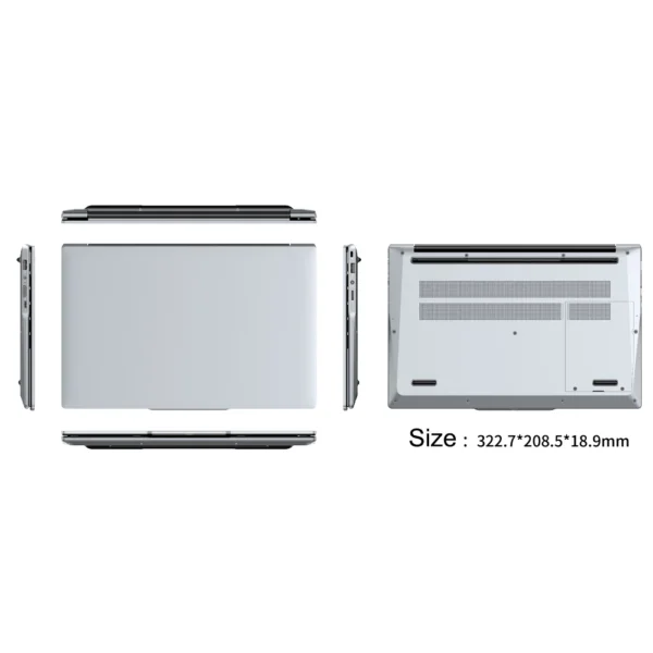 14.1 Inch Portable Laptop Intel N5095 IPS 1920*1080 2*DDR4 32GB M.2 SSD PCIE WIFI5 BT4.2 Lightweight Business Computer Notebook