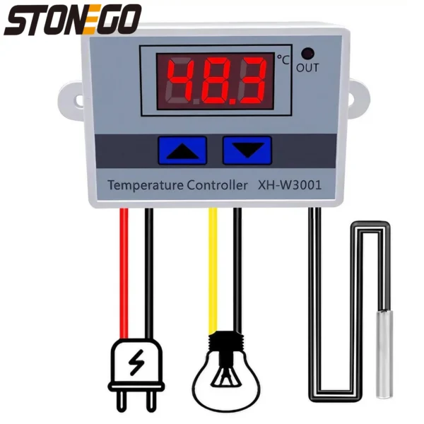 S5a5ab28ade424d4bbfe96a4dddd5f8cdM.webp STONEGO 1PC Microcomputer Digital Temperature Controller Digital Display Thermostat Control Switch