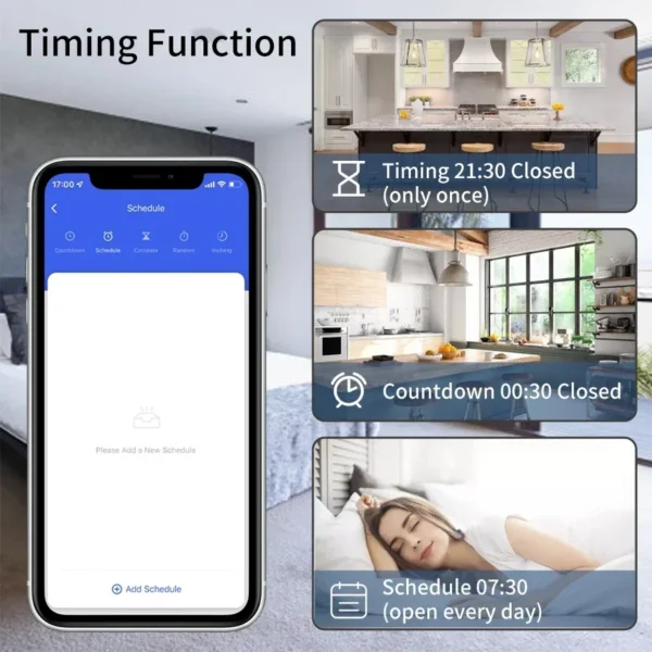 Tuya WiFi Smart Switch Smart Life APP Relay Receiver Alexa Google Home Voice Control 433Mhz Wireless Round Button Remote Control